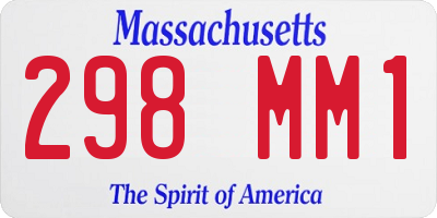 MA license plate 298MM1