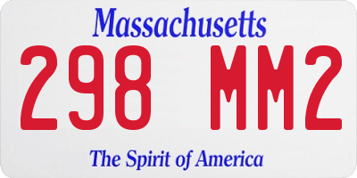 MA license plate 298MM2