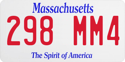 MA license plate 298MM4