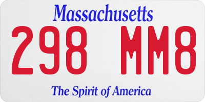 MA license plate 298MM8
