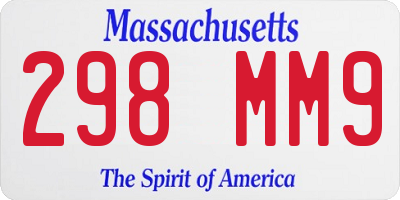 MA license plate 298MM9
