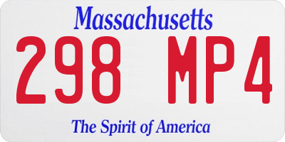 MA license plate 298MP4