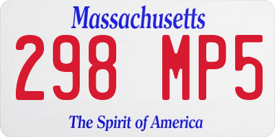 MA license plate 298MP5