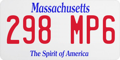MA license plate 298MP6