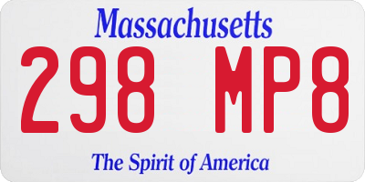 MA license plate 298MP8