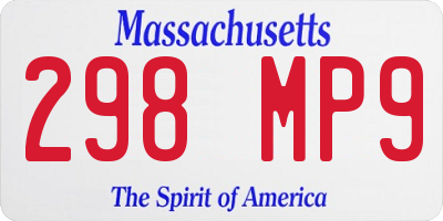 MA license plate 298MP9