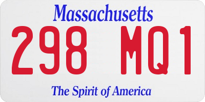 MA license plate 298MQ1
