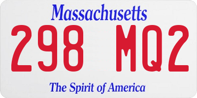 MA license plate 298MQ2