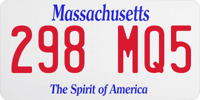 MA license plate 298MQ5