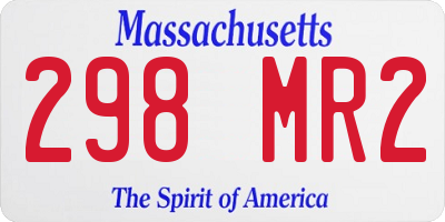 MA license plate 298MR2