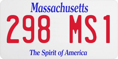 MA license plate 298MS1