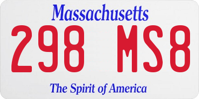 MA license plate 298MS8