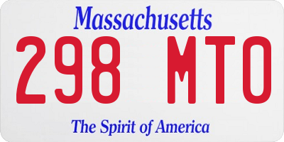 MA license plate 298MT0