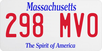 MA license plate 298MV0