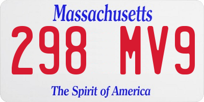 MA license plate 298MV9