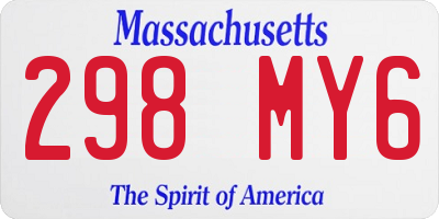 MA license plate 298MY6