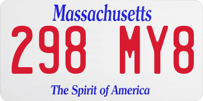 MA license plate 298MY8