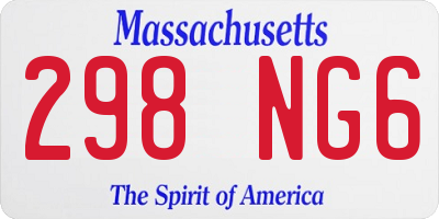 MA license plate 298NG6