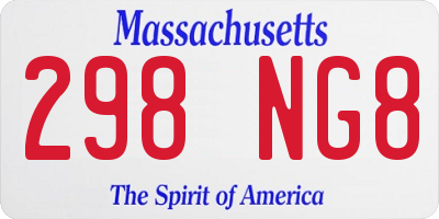 MA license plate 298NG8