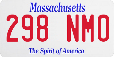 MA license plate 298NM0