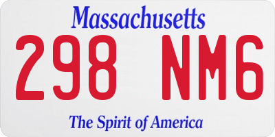 MA license plate 298NM6