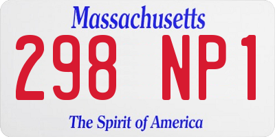 MA license plate 298NP1