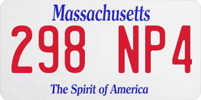MA license plate 298NP4