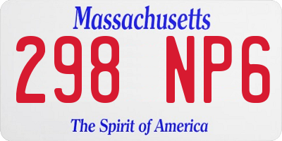MA license plate 298NP6