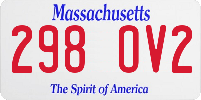 MA license plate 298OV2