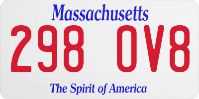 MA license plate 298OV8
