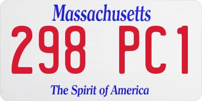 MA license plate 298PC1