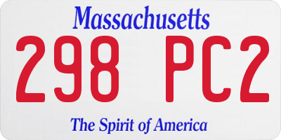 MA license plate 298PC2