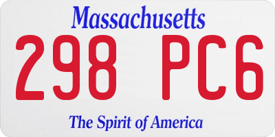 MA license plate 298PC6