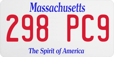 MA license plate 298PC9
