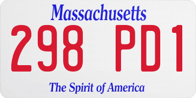 MA license plate 298PD1