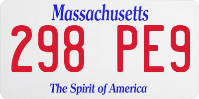 MA license plate 298PE9