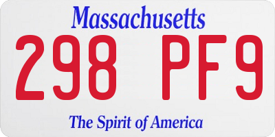MA license plate 298PF9