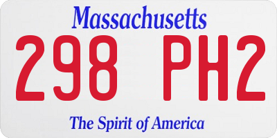 MA license plate 298PH2