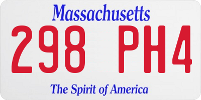 MA license plate 298PH4
