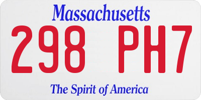 MA license plate 298PH7