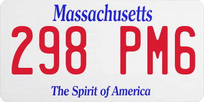 MA license plate 298PM6