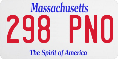 MA license plate 298PN0
