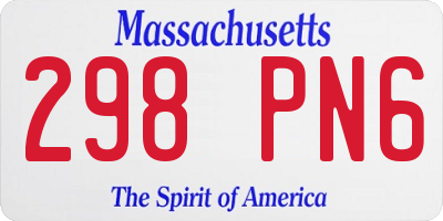 MA license plate 298PN6