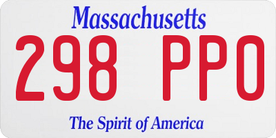 MA license plate 298PP0
