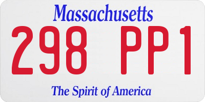 MA license plate 298PP1