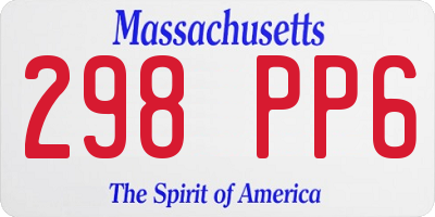MA license plate 298PP6