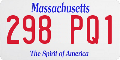 MA license plate 298PQ1