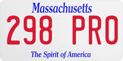 MA license plate 298PR0