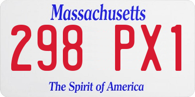 MA license plate 298PX1