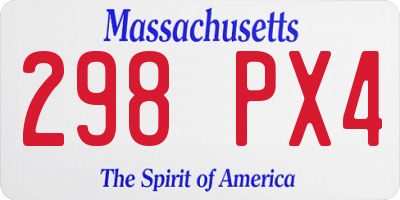 MA license plate 298PX4
